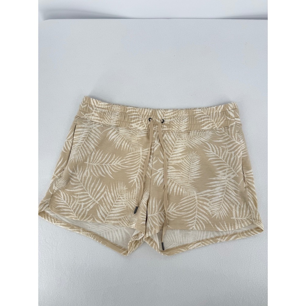 Freely Nikki Shorts Soft Flowy Adjustable Brown‎ Rice / Star White Sz XL